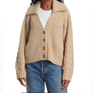 DH ANTHROPOLOGIE DEEP V MERINO WOOL CARDIGAN